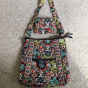Vera Bradley hipster and wallet